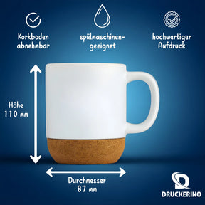 tasse mit korksockel und deckel fakten