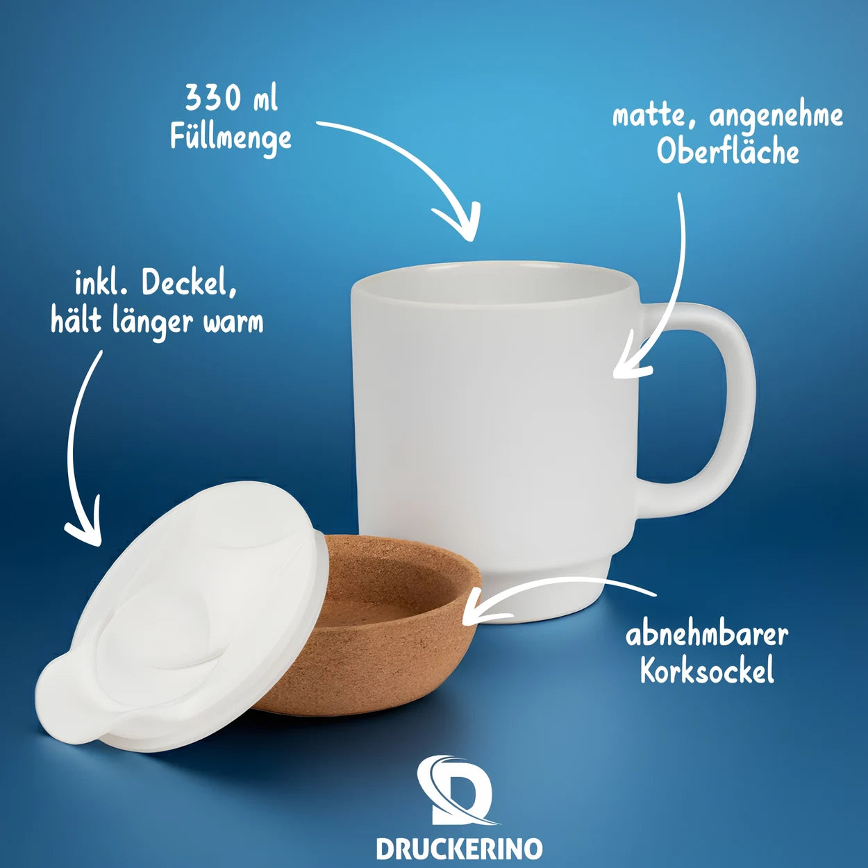 tasse mit korksockel und deckel infografik