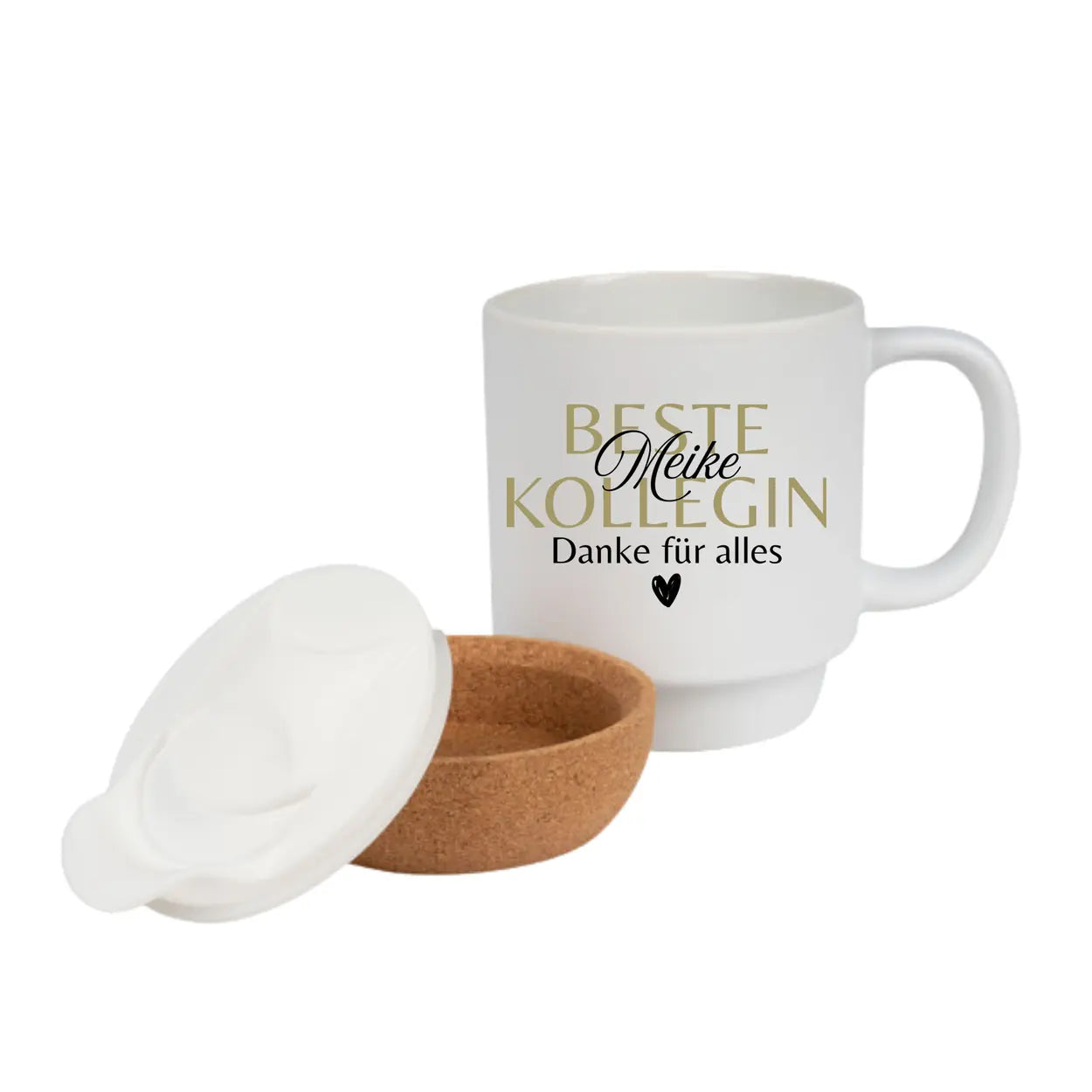 Tasse Beste Kollegin mit Namen personalisiert | Korkboden - Druckerino