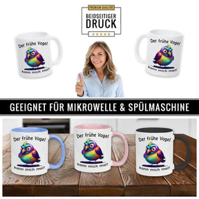 Tasse mit Spruch - Der frühe Vogel kann mich mal - Druckerino