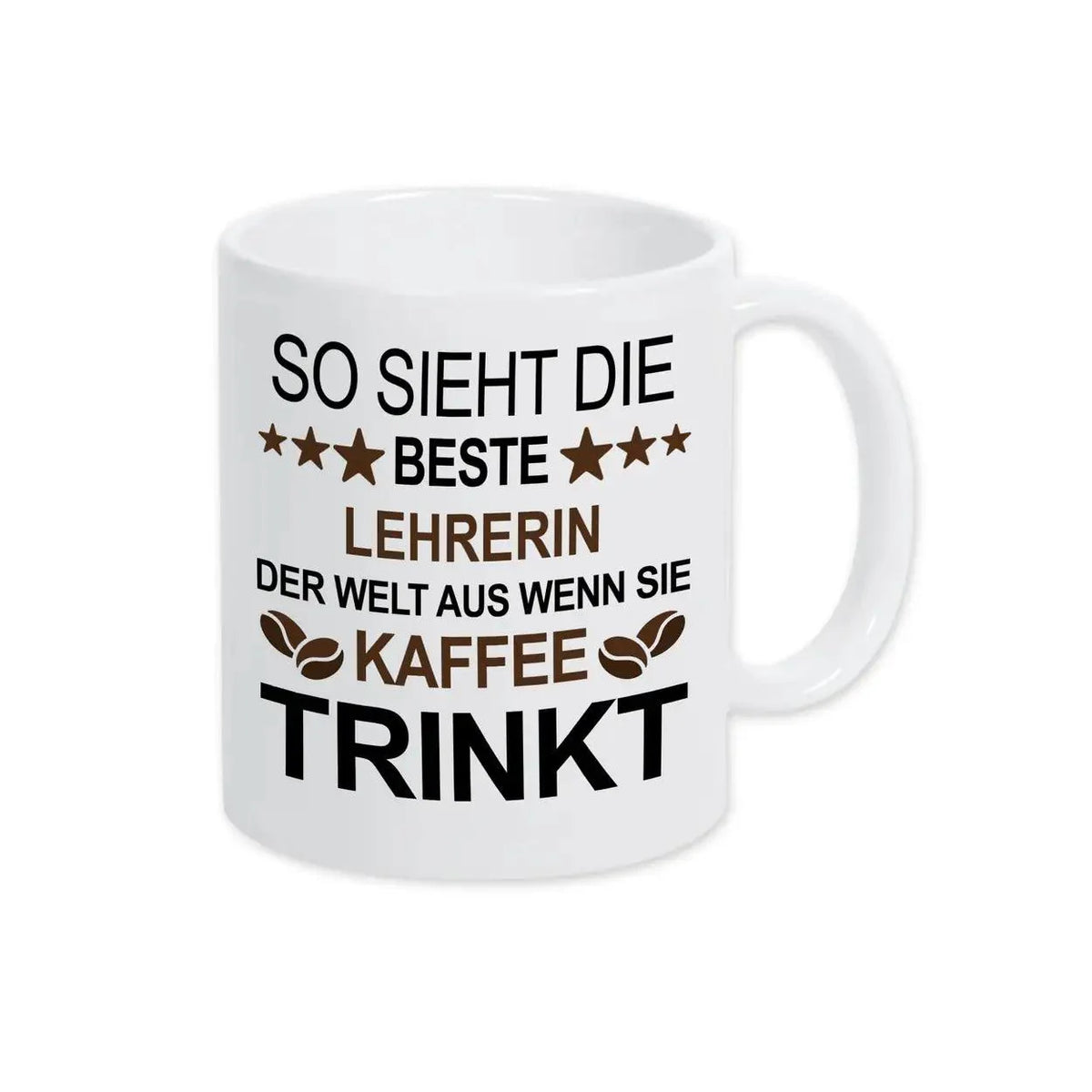 Tasse mit Spruch für die Lehrerin - Druckerino