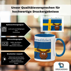 Tasse mit Spruch - Ich bin schwedifiziert - Druckerino