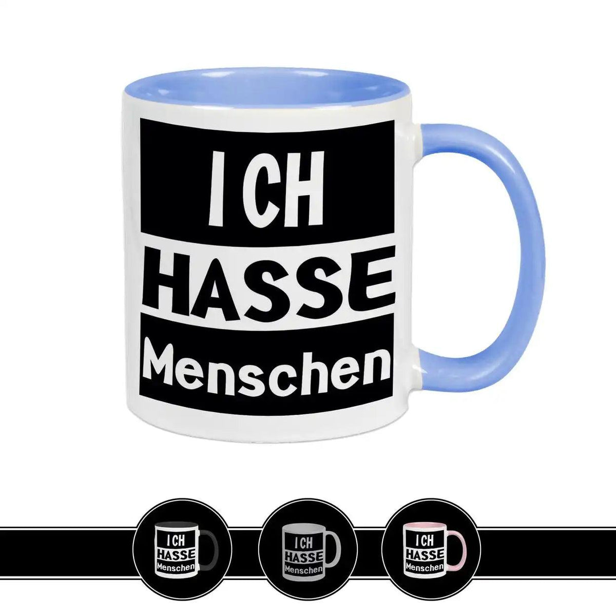 Tasse mit Spruch - Ich hasse Menschen - Druckerino