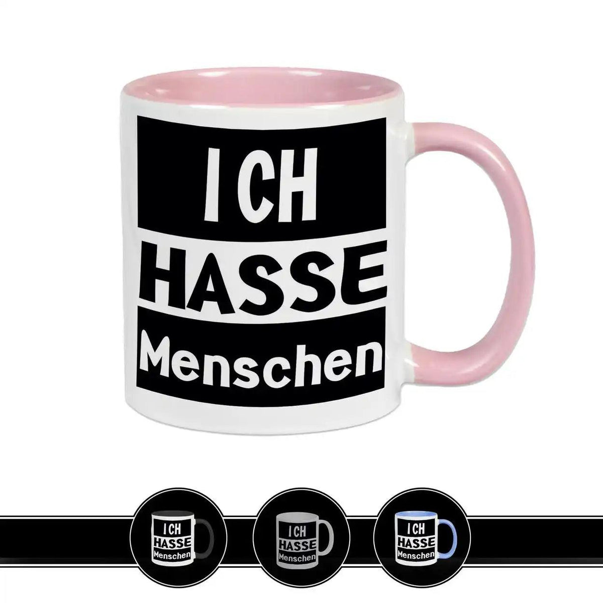 Tasse mit Spruch - Ich hasse Menschen - Druckerino