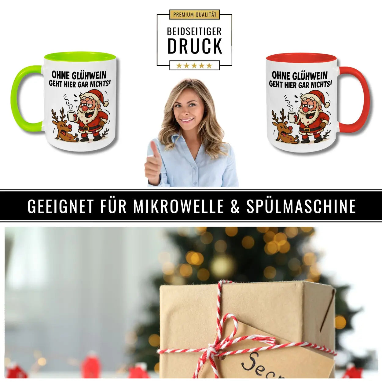 Lustige Glühwein Tasse - Ohne Glühwein geht hier gar nichts