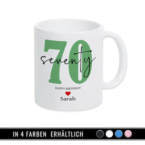 Personalisierte Tasse - 70 Seventy Geschenke