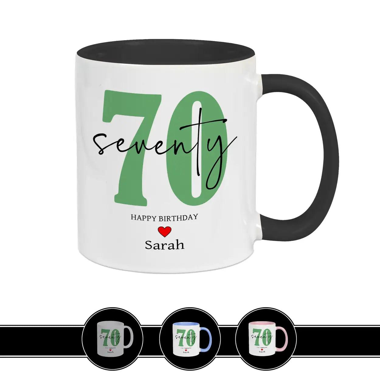 Personalisierte Tasse - 70 Seventy Geschenke