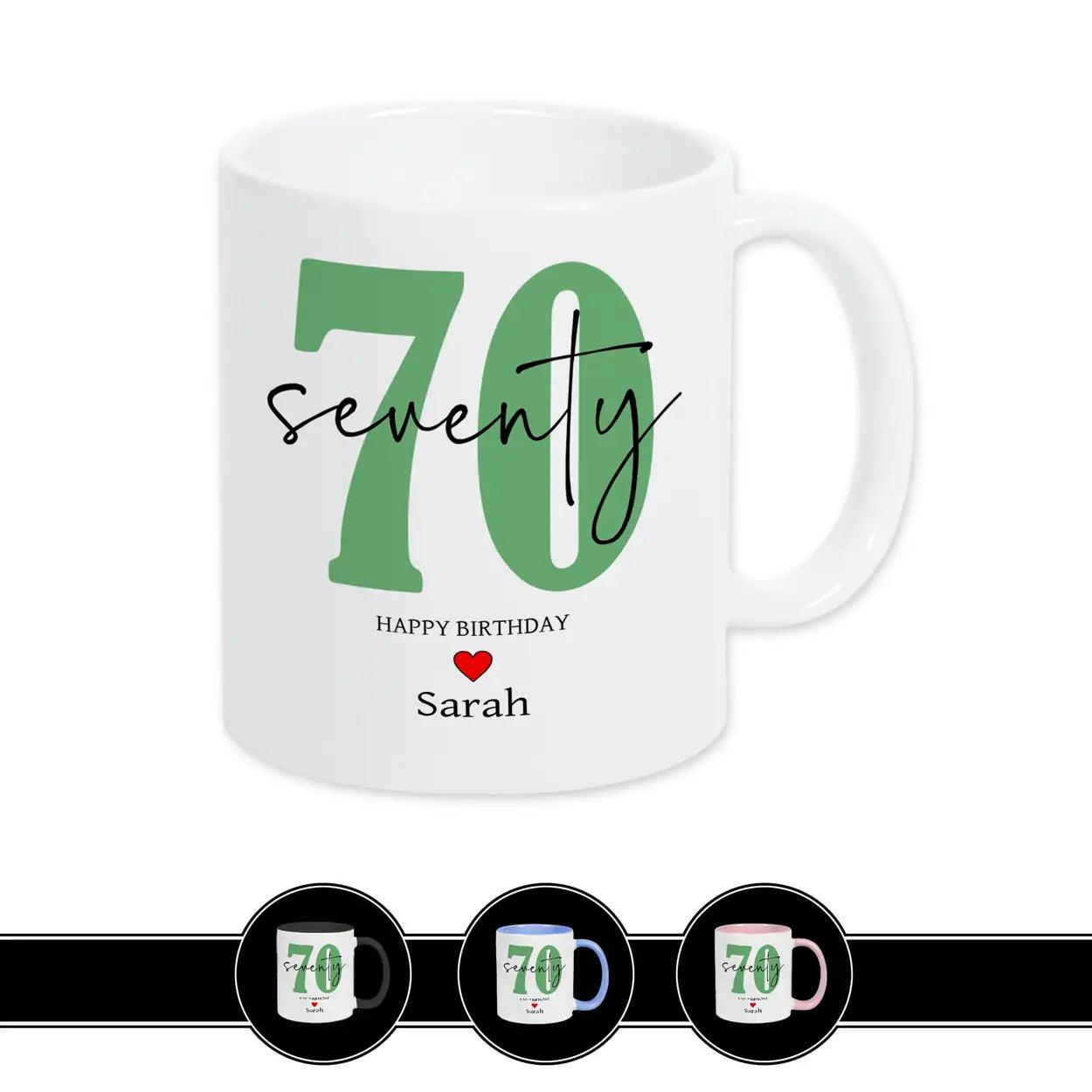 Personalisierte Tasse - 70 Seventy Geschenke