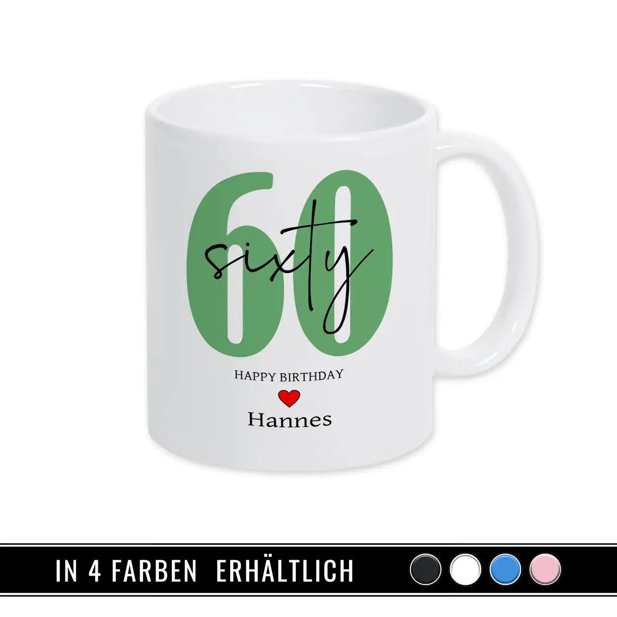 Personalisierte Tasse - 60 Sixty Geschenke