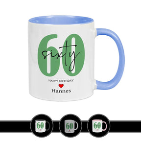 Personalisierte Tasse - 60 Sixty Blau Geschenke