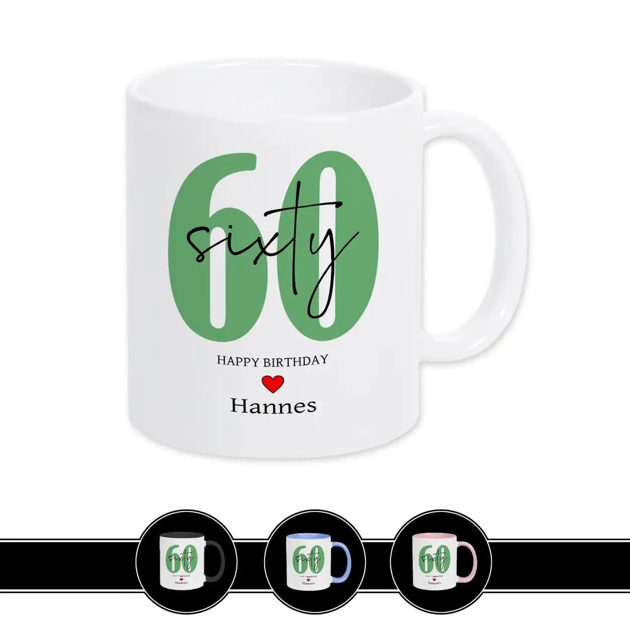 Personalisierte Tasse - 60 Sixty Weiß Geschenke