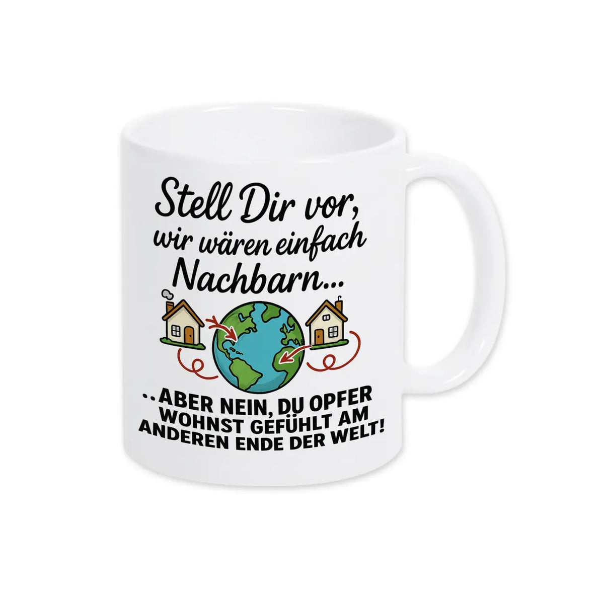 Tasse Stell Dir vor wir wären einfach Nachbarn - Druckerino