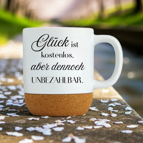 Tasse Glück ist kostenlos, aber dennoch unbezahlbar Glückstasse
