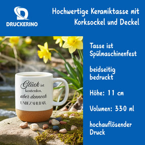Tasse Glück ist kostenlos, aber dennoch unbezahlbar 330 ml spülmaschinenfest