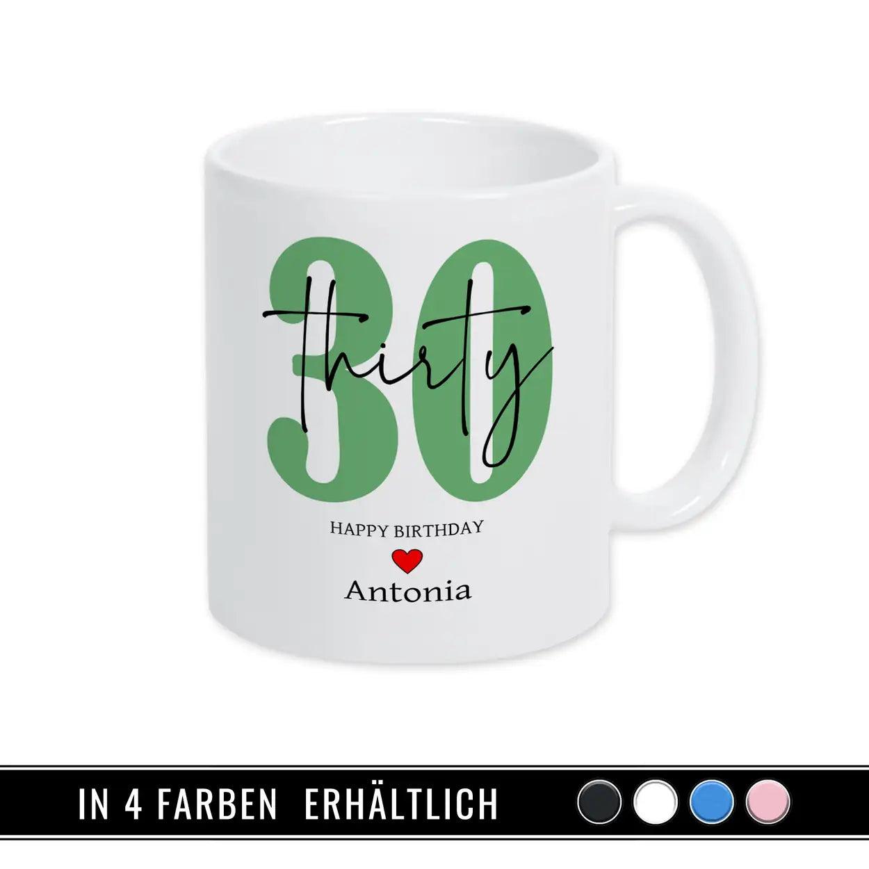 Personalisierte Tasse - 30 Thirty Geschenke