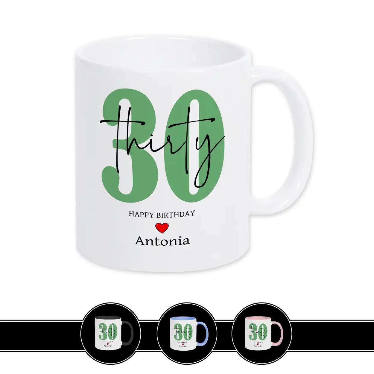 Personalisierte Tasse - 30 Thirty Weiß Geschenke