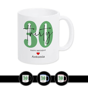 Personalisierte Tasse - 30 Thirty Weiß Geschenke