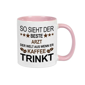 Tasse mit Spruch für den Arzt Altrosa Geschenke