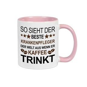 Tasse mit Spruch für den Krankenpfleger Altrosa Geschenke