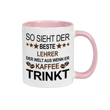 Tasse mit Spruch für den Lehrer Altrosa Geschenke