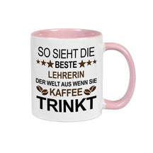 Tasse mit Spruch für die Lehrerin Altrosa Geschenke