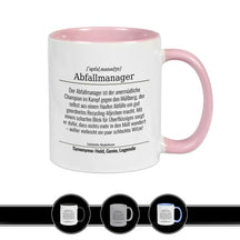 Tasse für Abfallmanager Altrosa Geschenkidee Weihnachten