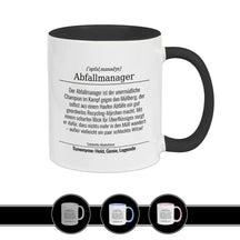 Tasse für Abfallmanager Schwarz Geschenkidee Weihnachten