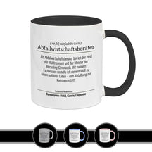 Tasse für Abfallwirtschaftsberater Schwarz Geschenkidee Weihnachten