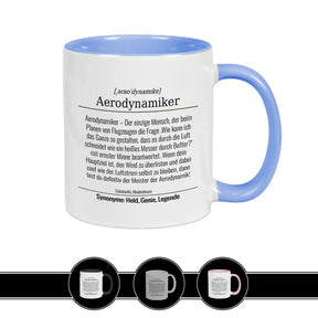 Tasse für Aerodynamiker Hellblau Geschenkidee Weihnachten