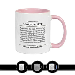 Tasse für Aerodynamiker Altrosa Geschenkidee Weihnachten