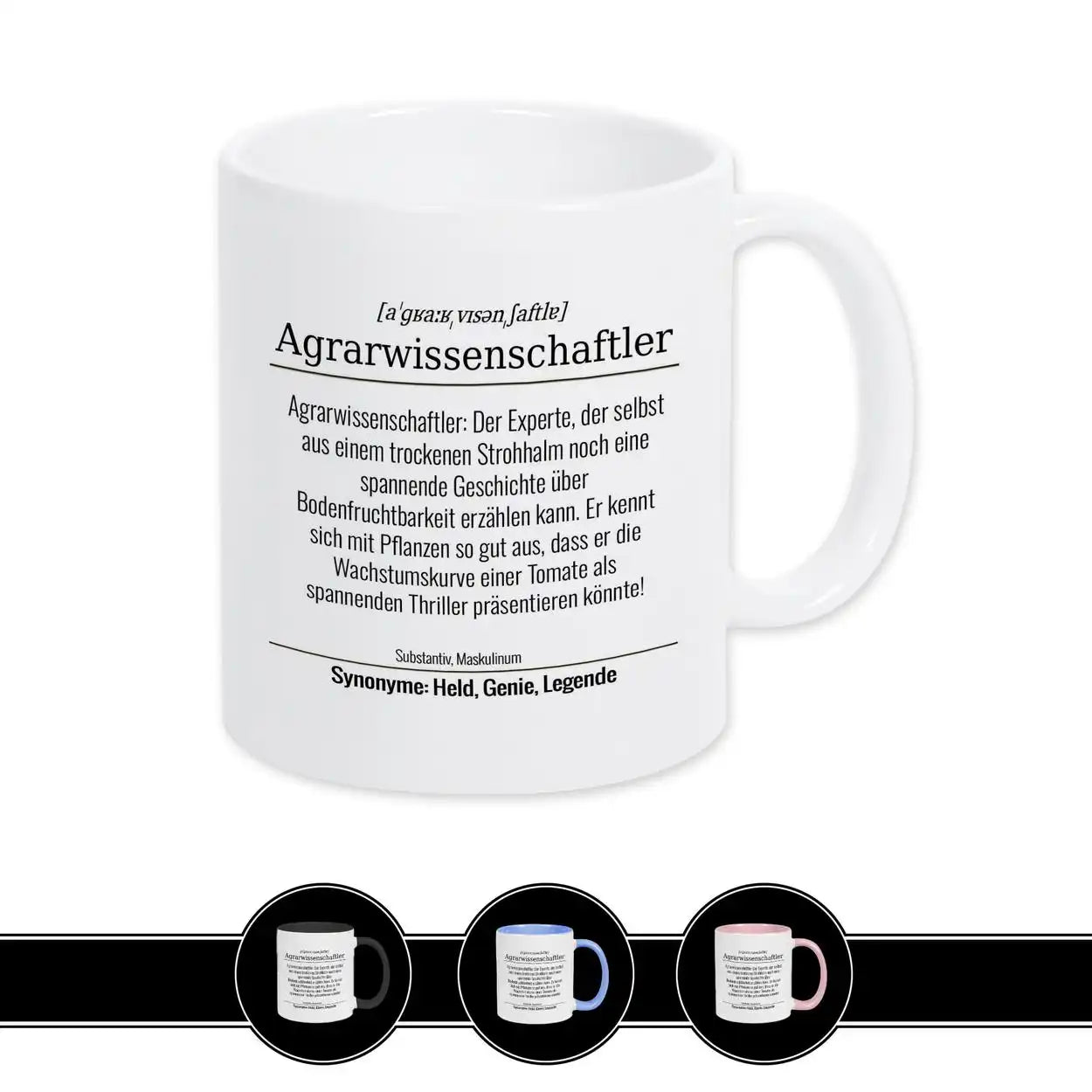 Tasse für Agrarwissenschaftler Weiß Geschenkidee Weihnachten