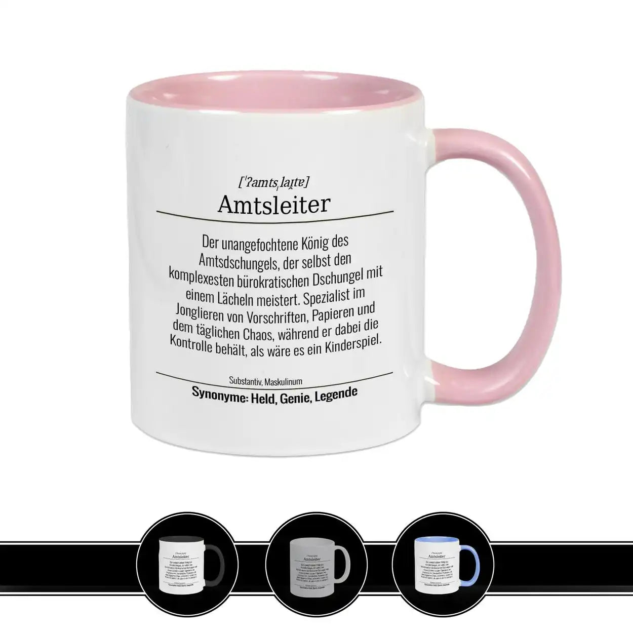 Tasse für Amtsleiter Altrosa Geschenkidee Weihnachten