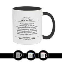 Tasse für Amtsleiter Schwarz Geschenkidee Weihnachten