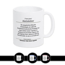 Tasse für Amtsleiter Weiß Geschenkidee Weihnachten