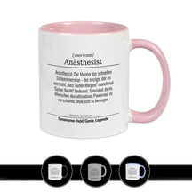 Tasse für Anästhesist Altrosa Geschenkidee Weihnachten