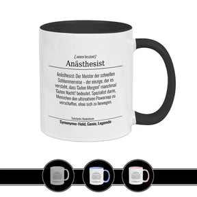 Tasse für Anästhesist Schwarz Geschenkidee Weihnachten