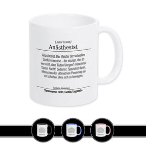 Tasse für Anästhesist Weiß Geschenkidee Weihnachten