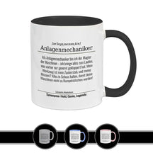 Tasse für Anlagenmechaniker Schwarz Geschenkidee Weihnachten