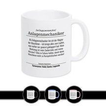 Tasse für Anlagenmechaniker Weiß Geschenkidee Weihnachten