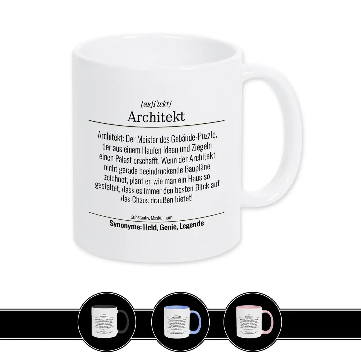 Tasse für Architekt Weiß Geschenkidee Weihnachten