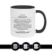 Tasse für Astronaut Schwarz Geschenkidee Weihnachten