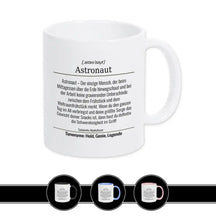 Tasse für Astronaut Weiß Geschenkidee Weihnachten