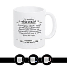 Tasse für Ausbildungsleiter Weiß Geschenkidee Weihnachten