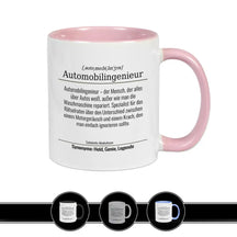 Tasse für Automobilingenieur Altrosa Geschenkidee Weihnachten