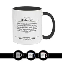 Tasse für Barkeeper Schwarz Geschenkidee Weihnachten