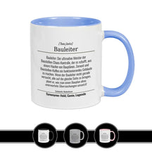 Tasse für Bauleiter Hellblau Geschenkidee Weihnachten