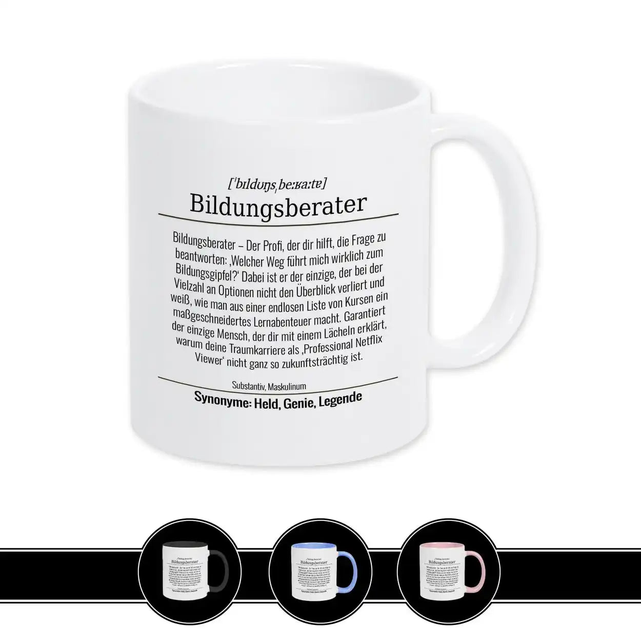 Tasse für Bildungsberater Weiß Geschenkidee Weihnachten