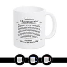 Tasse für Bildungsberater Weiß Geschenkidee Weihnachten