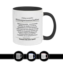 Tasse für Bildungswissenschaftler Schwarz Geschenkidee Weihnachten