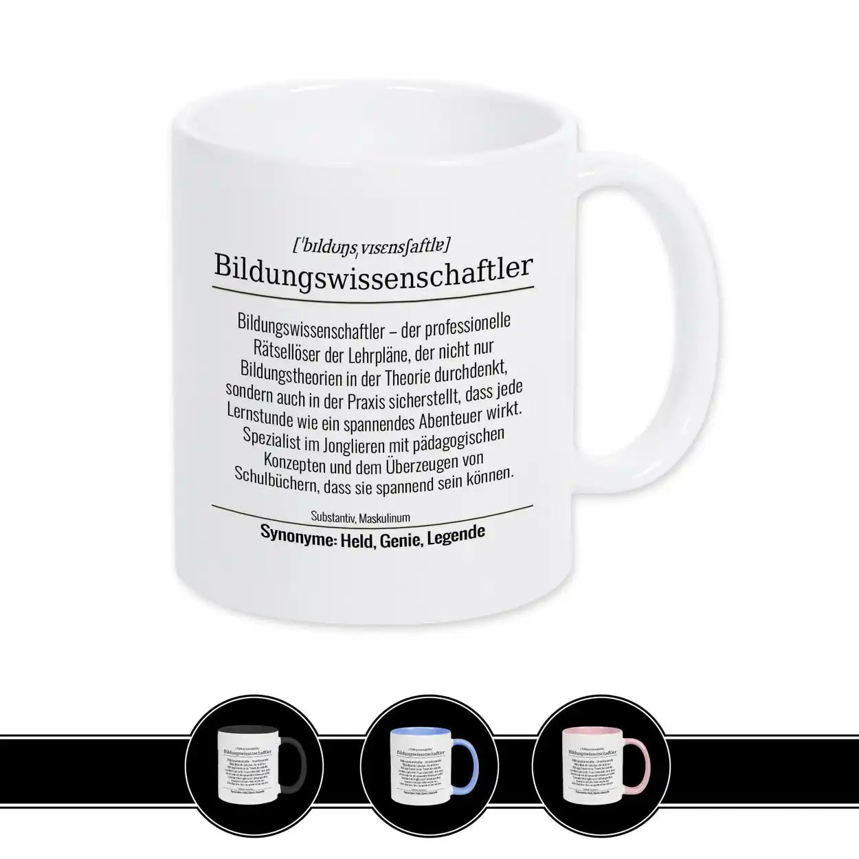 Tasse für Bildungswissenschaftler Weiß Geschenkidee Weihnachten